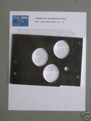 TRANSMISSION SHIM MEASURING PLATE - FOR 5-SPEED AIRHEADS - Click Image to Close